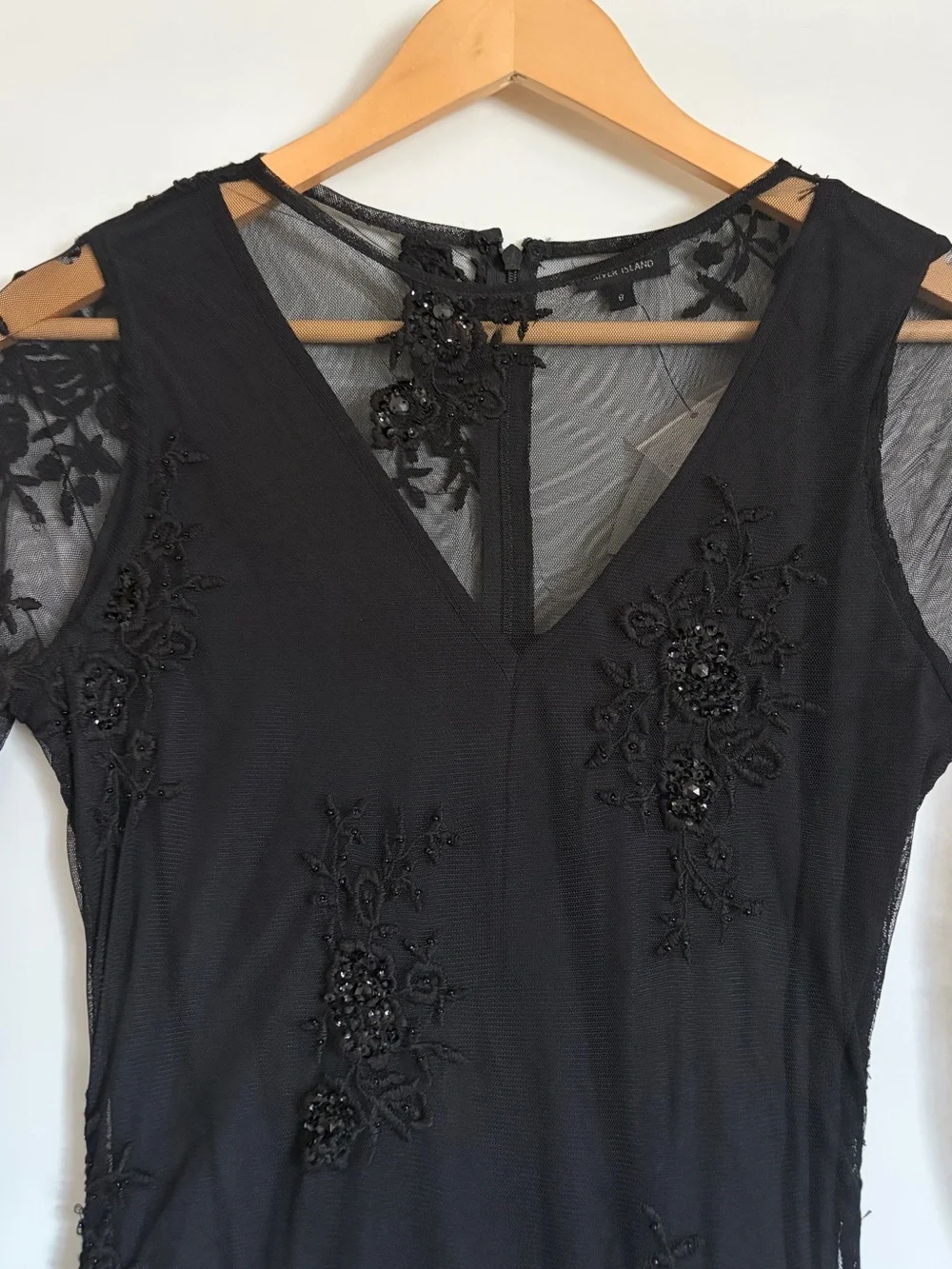 Whimsigoth Black Sheer Mesh Maxi Dress Dark Fairy Lined Witchy NEW WITH TAGS